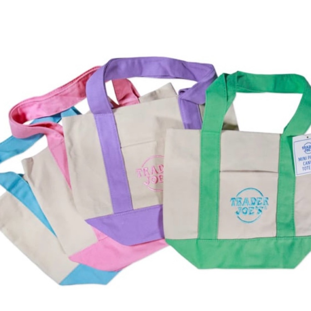 Trader Joe’s S/R Mini Canvas Tote Bag Set